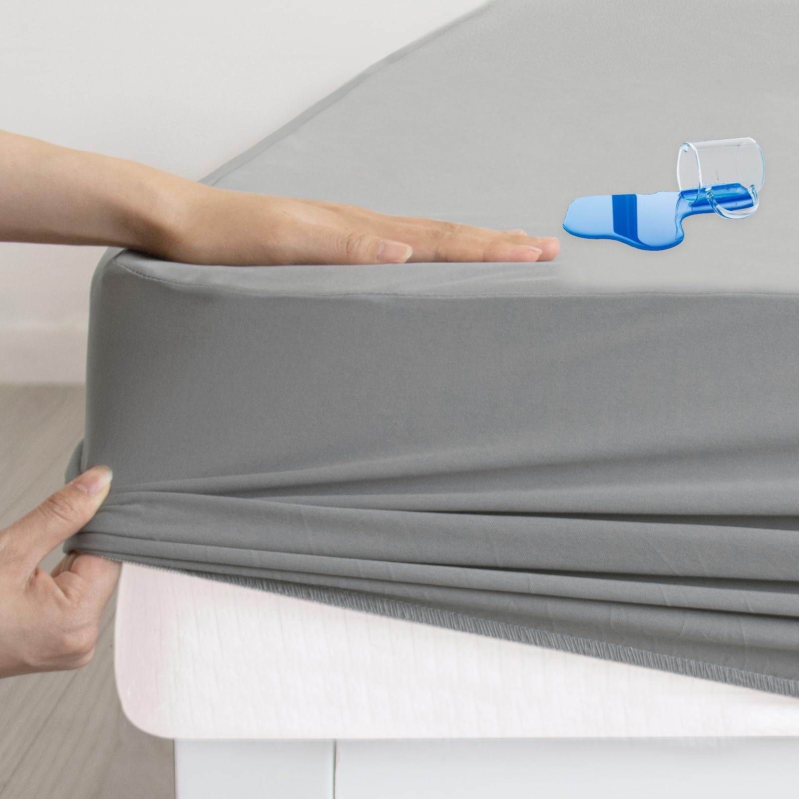 Twin Mattress Protector Waterproof, Twin Size Mattress Pad Cover For Kids Bed,Soft & Breathable Twin Fitted Bed Sheet For Single